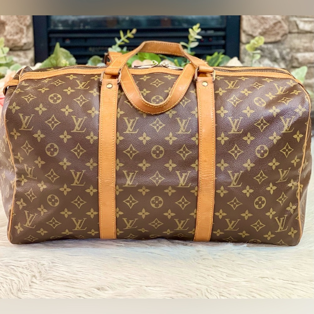 Louis Vuitton Brown Monogram Travel Bag